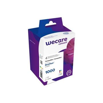 WECARE Multipack rebuilt CMYBK LC1000VAL z.Brother DCP-130 1x22/3x13ml
