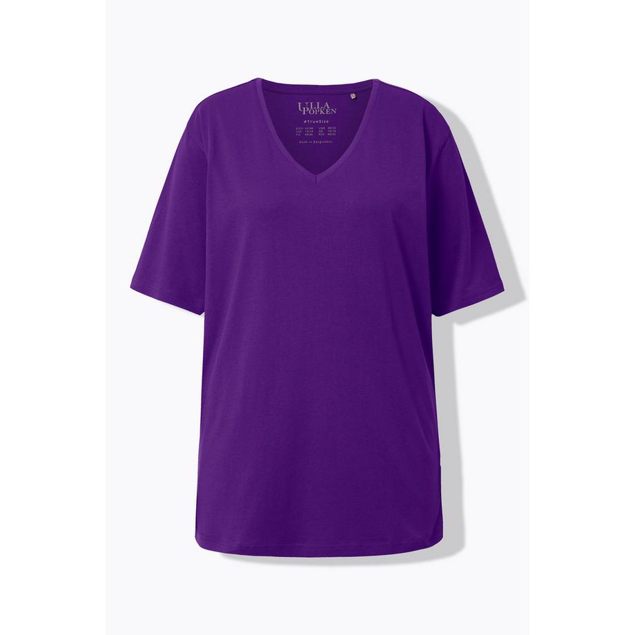 Ulla Popken T-shirt scollo V manica corta vestibilità Relaxed Fit  