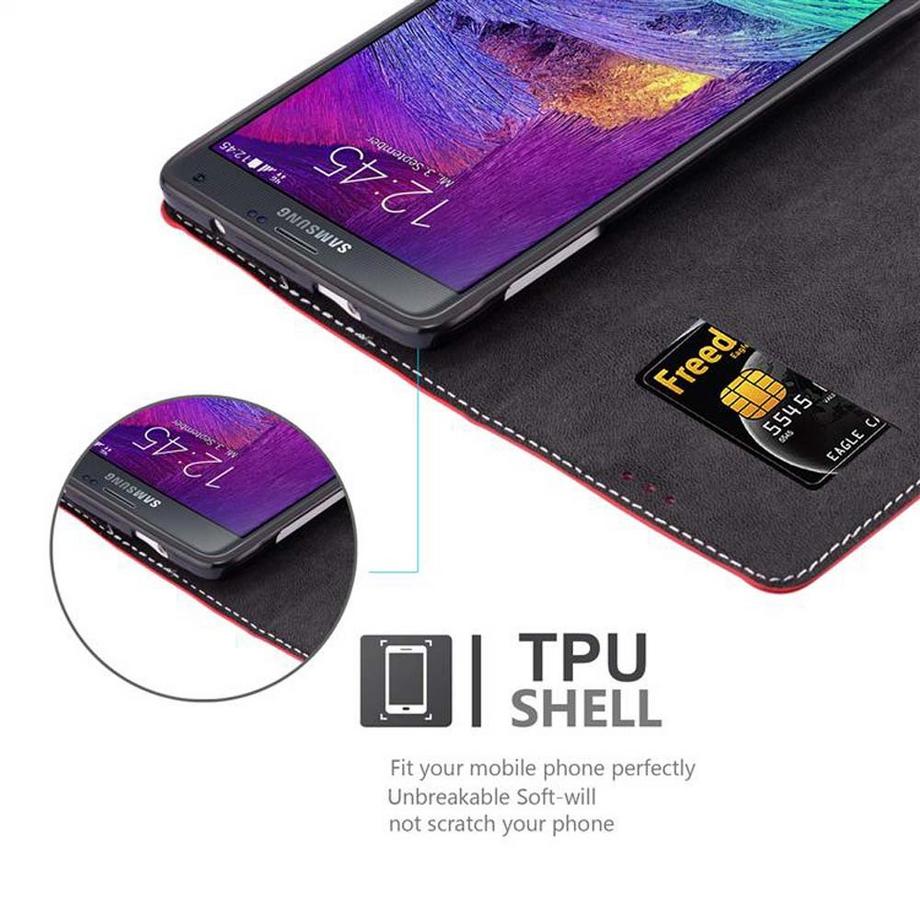 Cadorabo  Housse compatible avec Samsung Galaxy NOTE 4 - Coque de protection avec fermeture magnétique, fonction de support et compartiment pour carte 