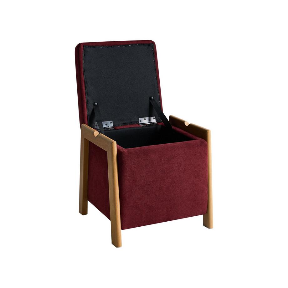 Beliani Pouf mit Stauraum aus Stoff Retro EDLAND  