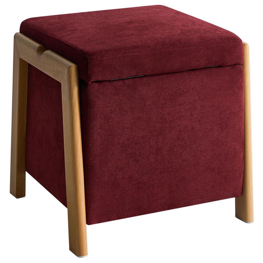 Beliani Pouf mit Stauraum aus Stoff Retro EDLAND  