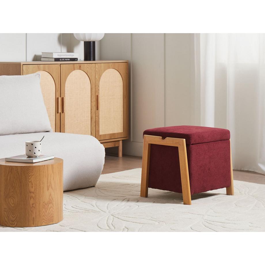 Beliani Pouf mit Stauraum aus Stoff Retro EDLAND  