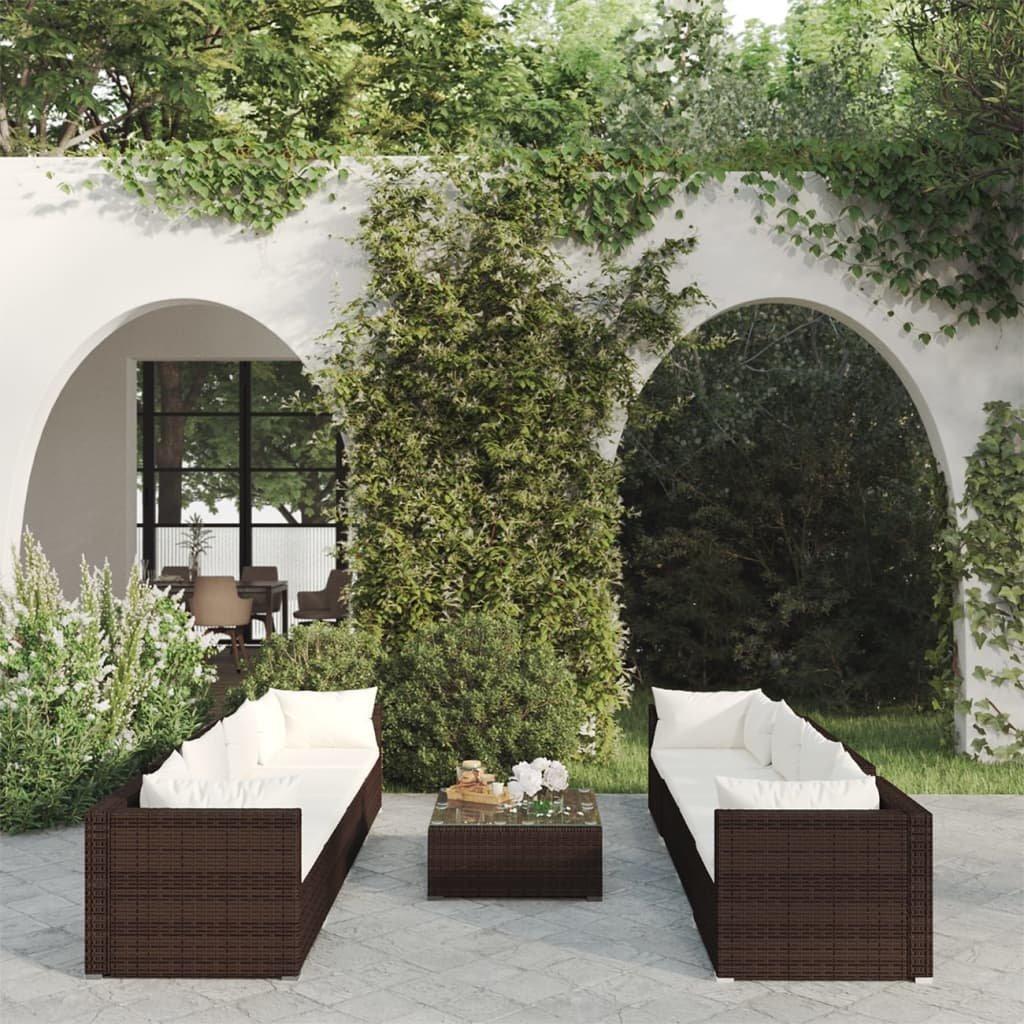 VidaXL set salotto da giardino Polirattan  