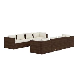 VidaXL set salotto da giardino Polirattan  