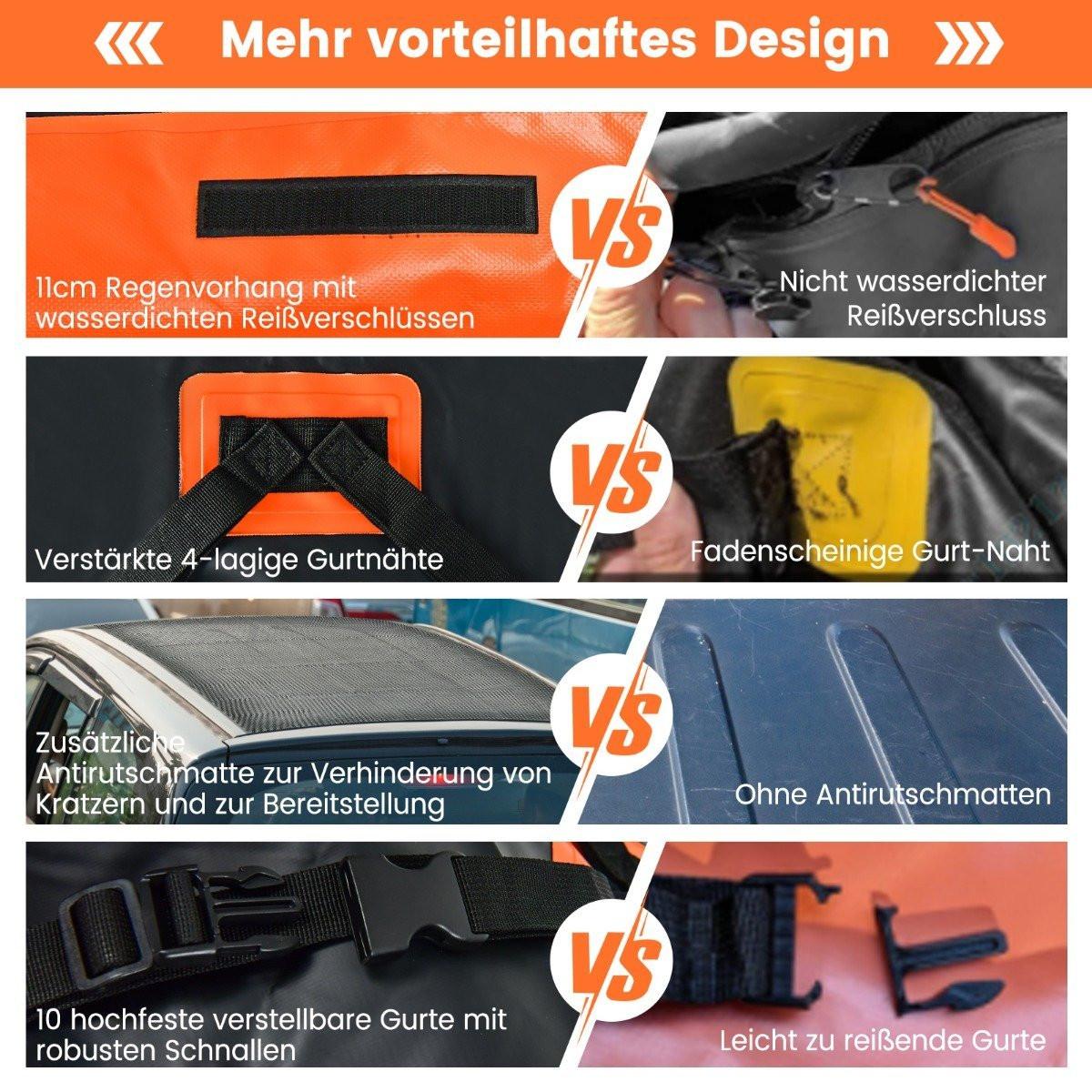 Northio Borsa portabagagli da tetto per tutti i veicoli Box da tetto con capacità di 450 L  