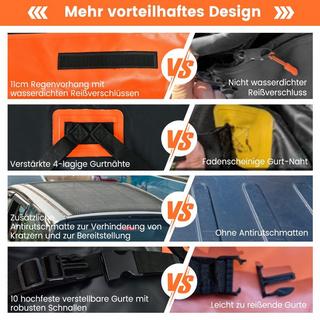 Northio Borsa portabagagli da tetto per tutti i veicoli Box da tetto con capacità di 450 L  