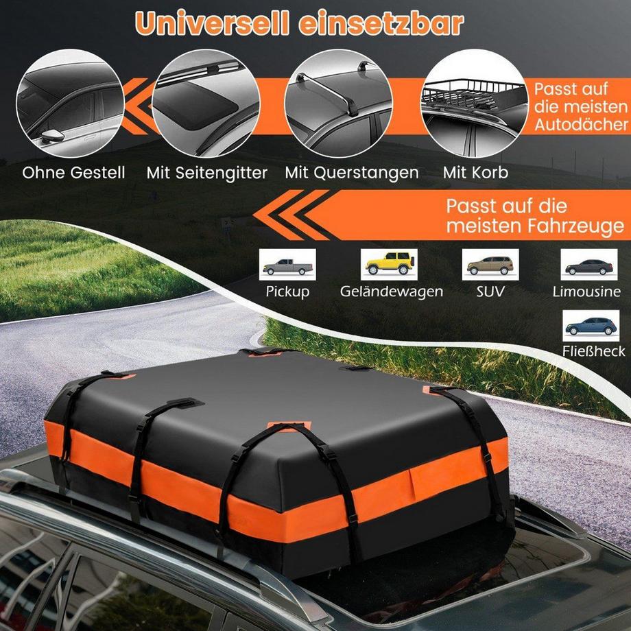 Northio Sac à bagages de toit pour tous les véhicules Coffre de toit d'une capacité de 450 L  