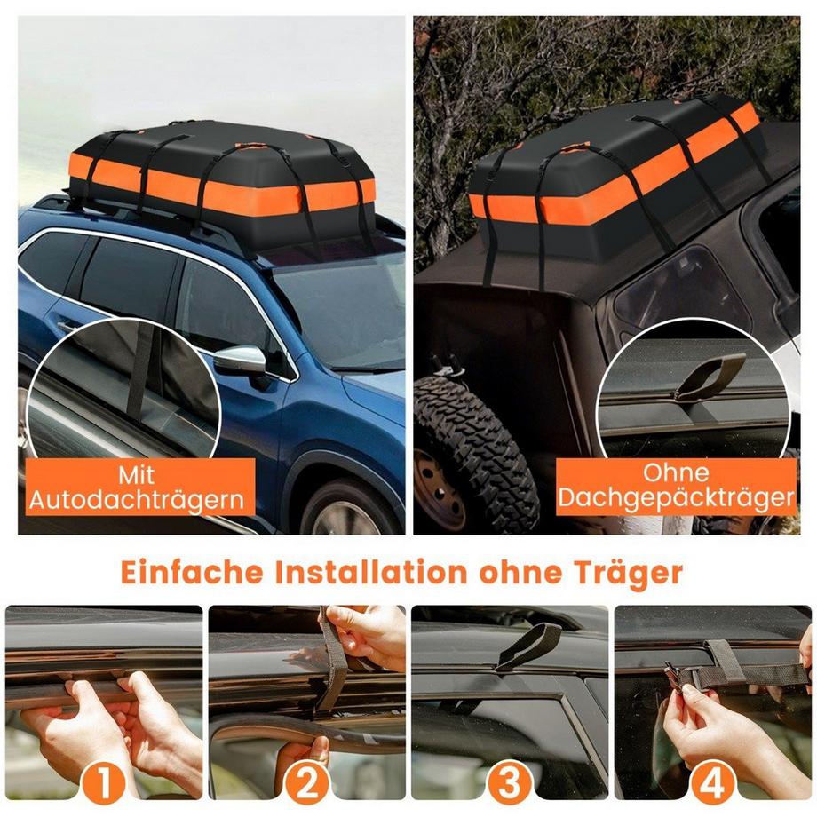 Northio Sac à bagages de toit pour tous les véhicules Coffre de toit d'une capacité de 450 L  