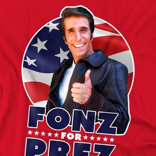 Happy Days Fonz for Prez T-Shirt Stampata  