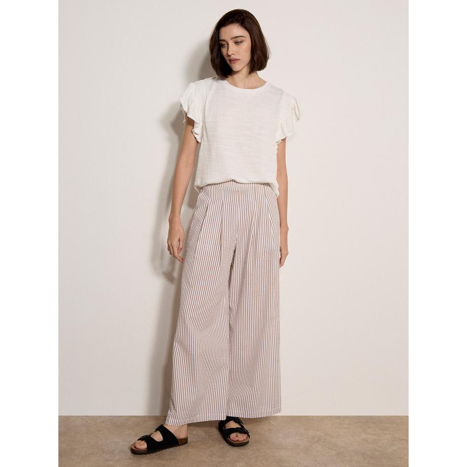APRICOT T-Shirt strutturata maniche a balze  