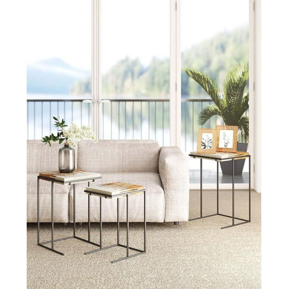 KARE Design Table d'appoint Bora Bora (lot de 3)  