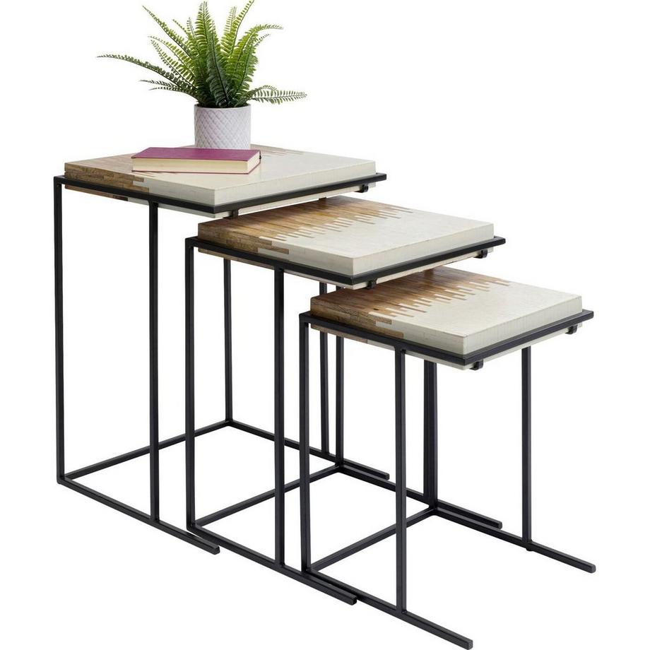 KARE Design Table d'appoint Bora Bora (lot de 3)  