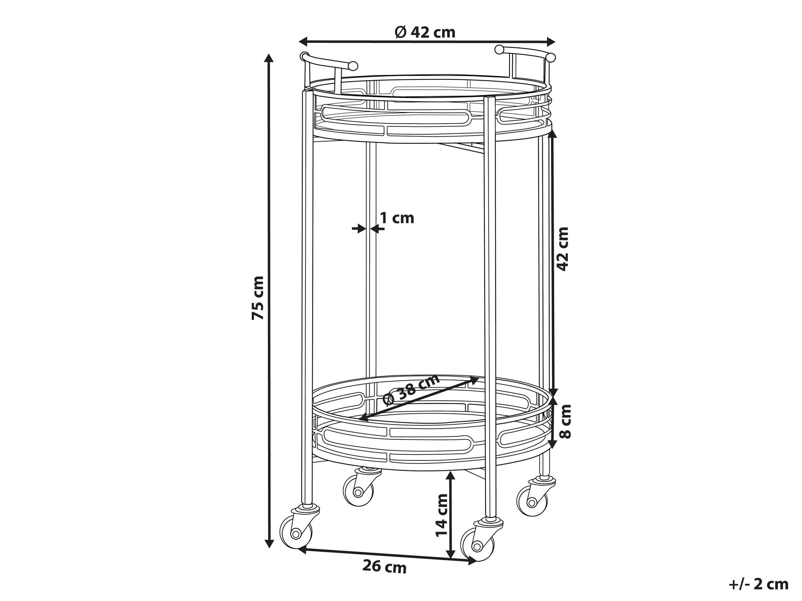 Beliani Carrello portavivande en Ferro Moderno FARLEY  