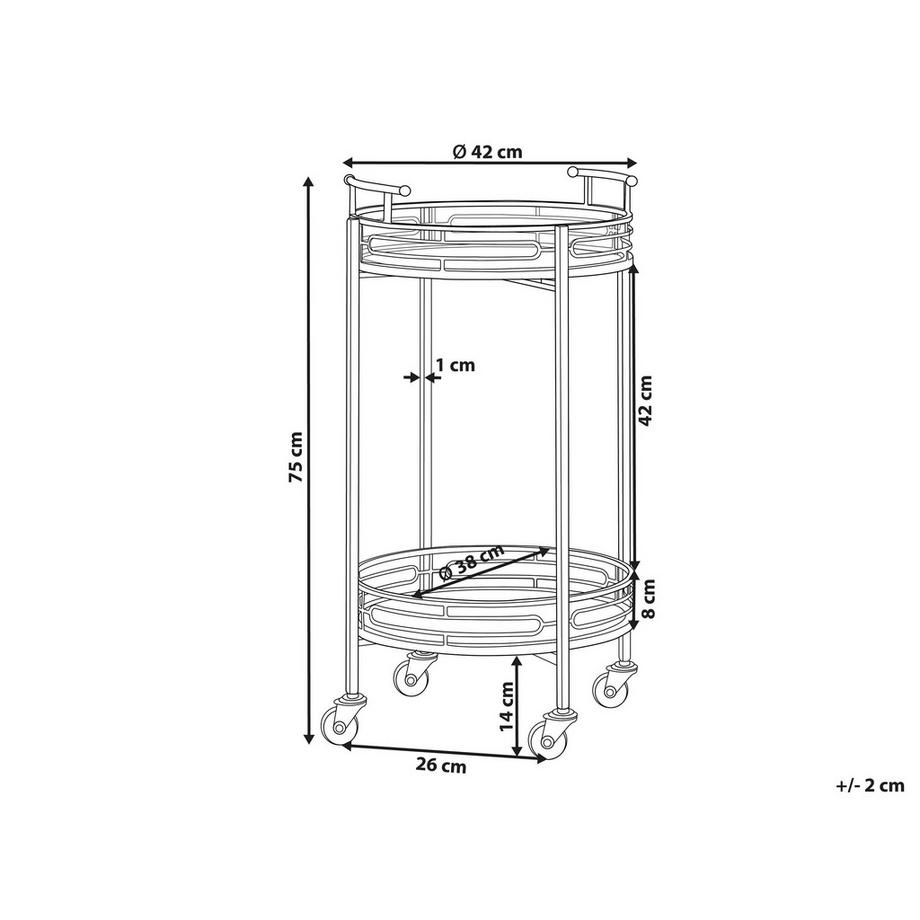 Beliani Servierwagen aus Eisen Modern FARLEY  