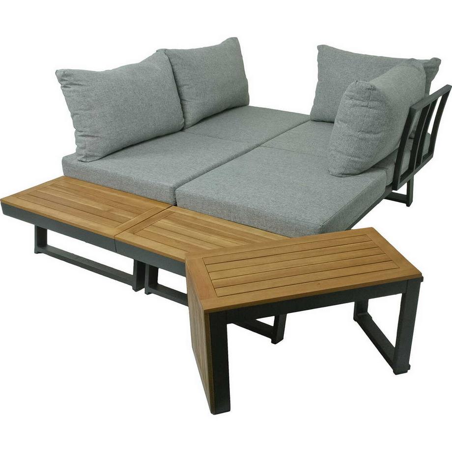 mutoni Salon de jardin Felice gris (set de 3)  