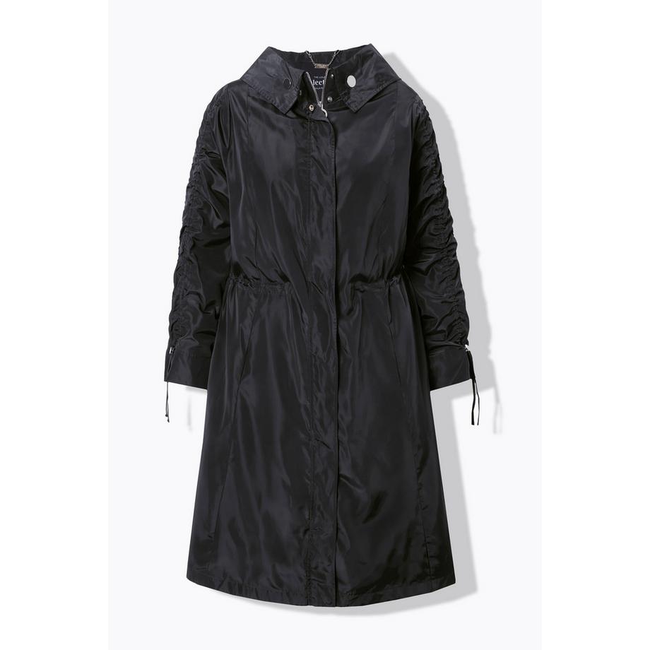 Ulla Popken A-Linie Wasserabweisender Mantel Kapuzenkragen  