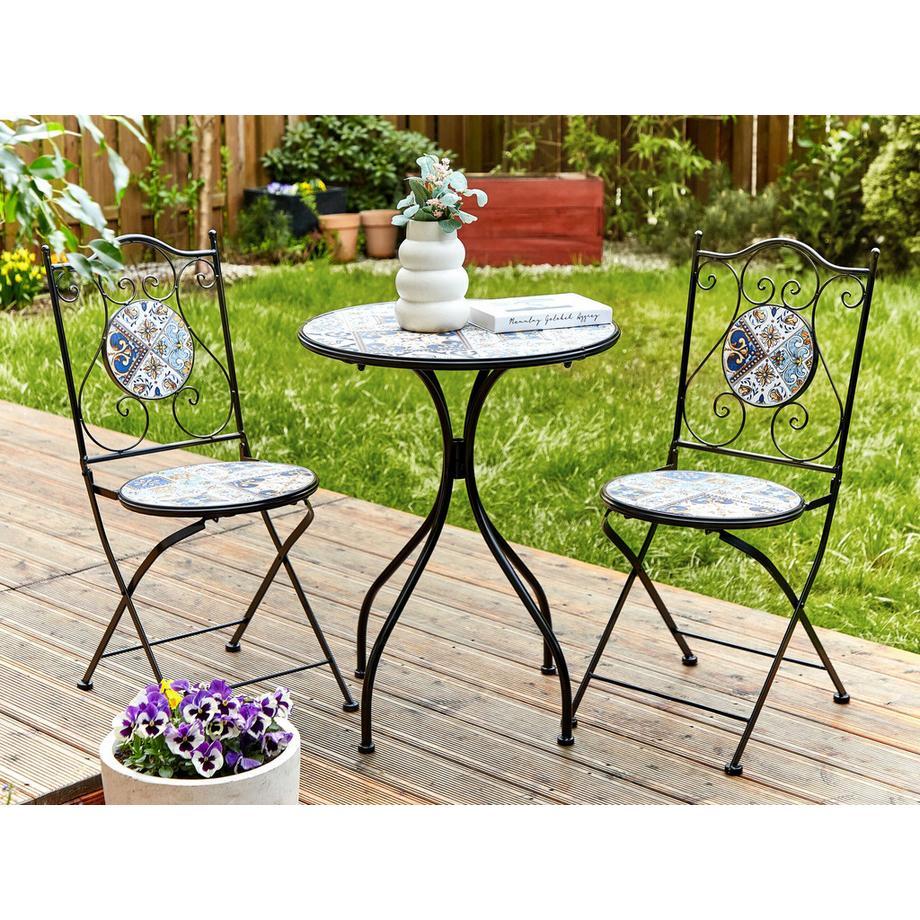 Beliani Outdoor Bistrotisch aus Eisen Retro CIVITA  