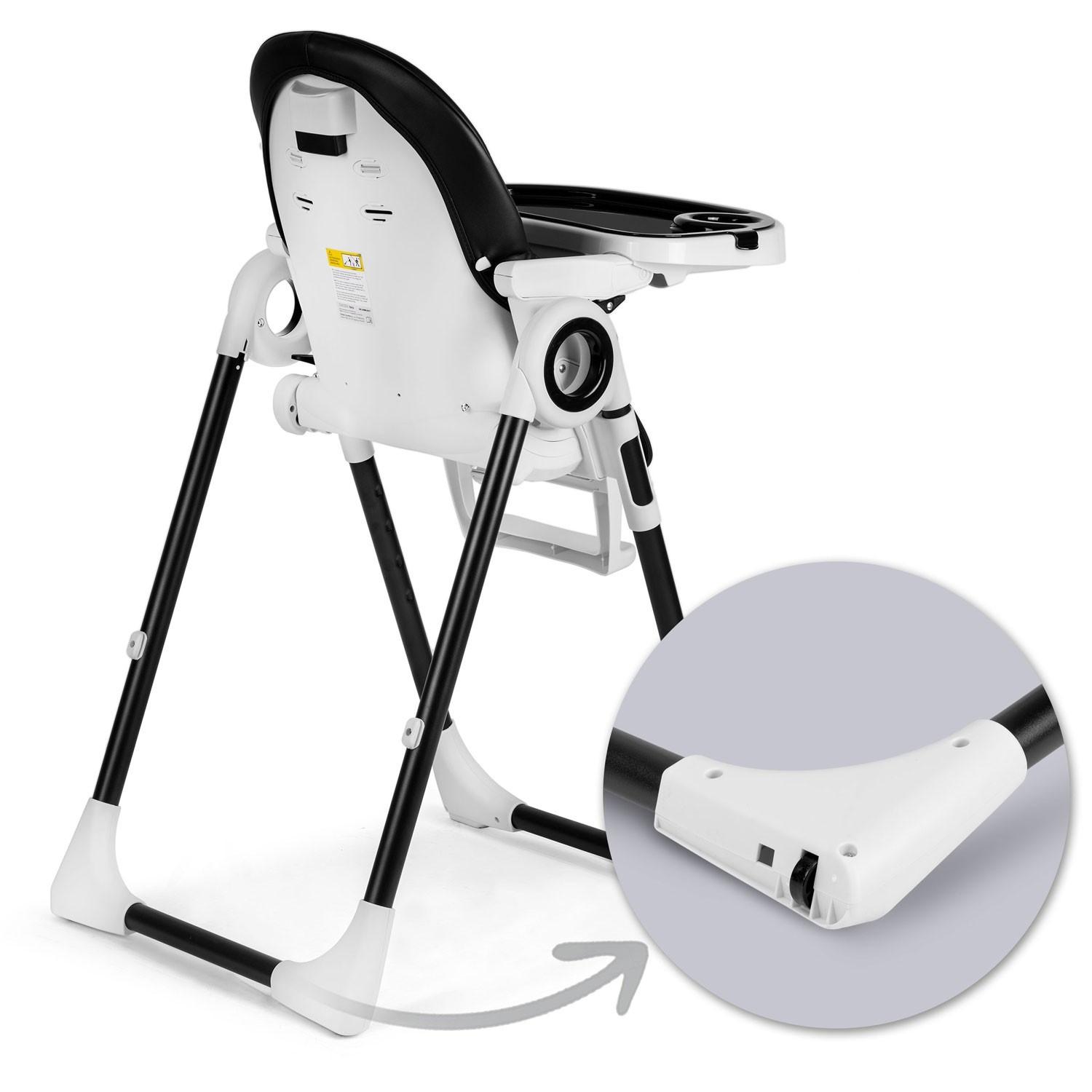 B2X  Sedia da pranzo con tavolo Nukido Belo nera + fiocco giocattolo 