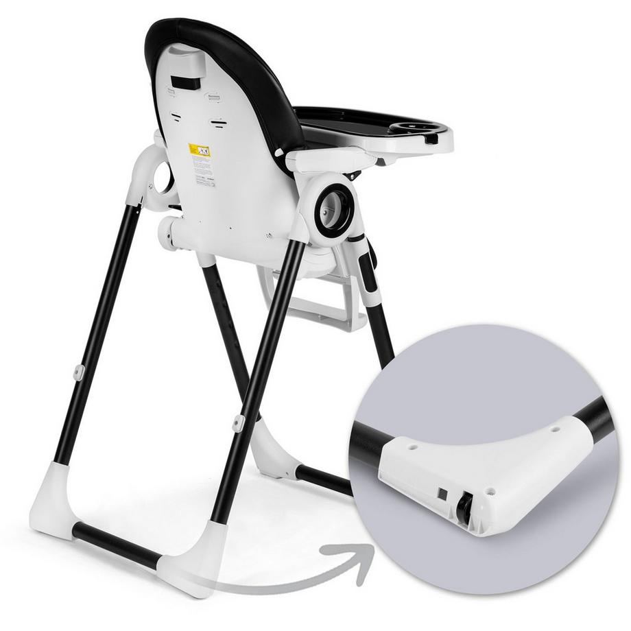 B2X  Sedia da pranzo con tavolo Nukido Belo nera + fiocco giocattolo 