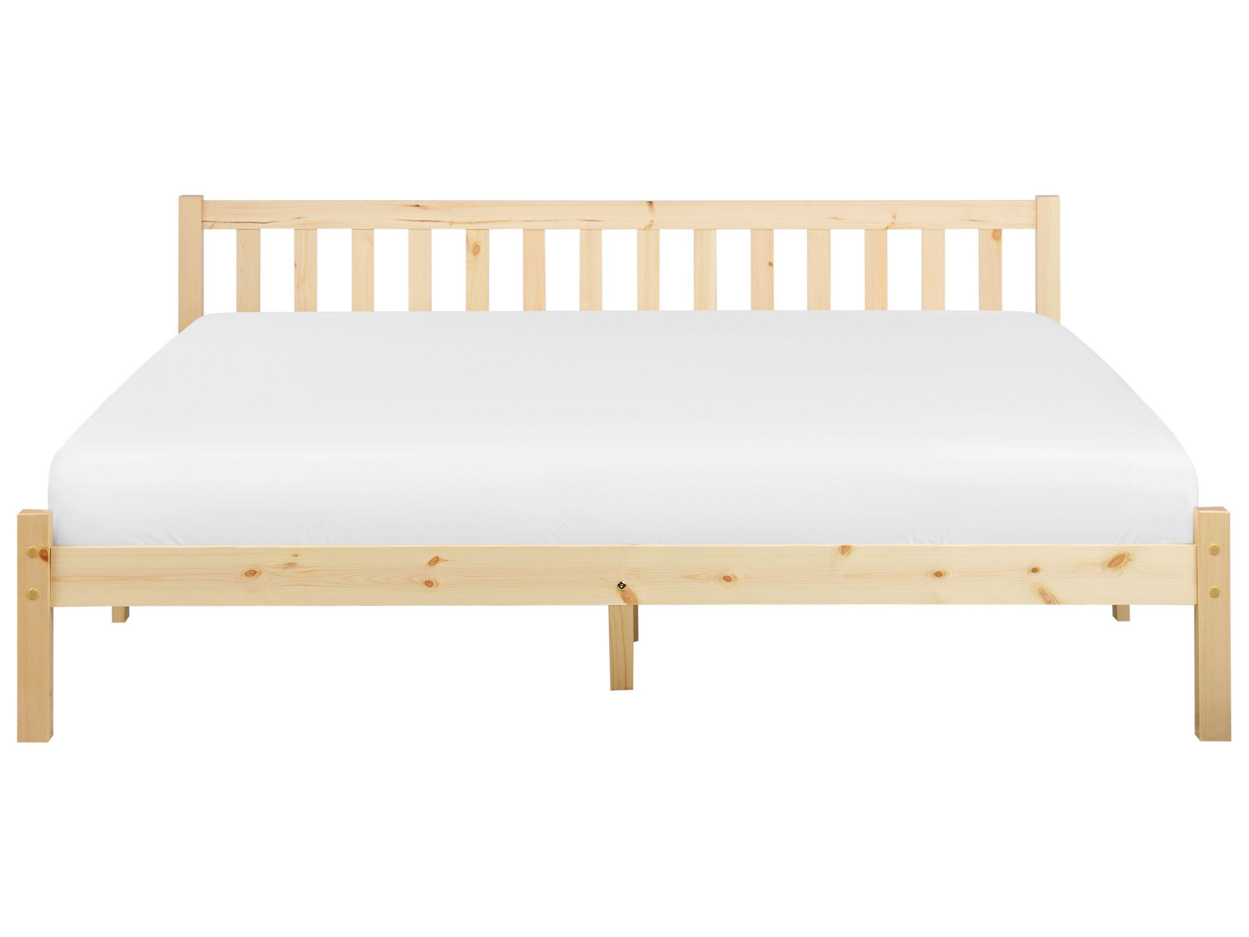 Beliani Letto con rete a doghe en Legno di pino Scandinavo FLORAC  