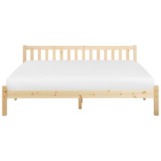 Beliani Letto con rete a doghe en Legno di pino Scandinavo FLORAC  