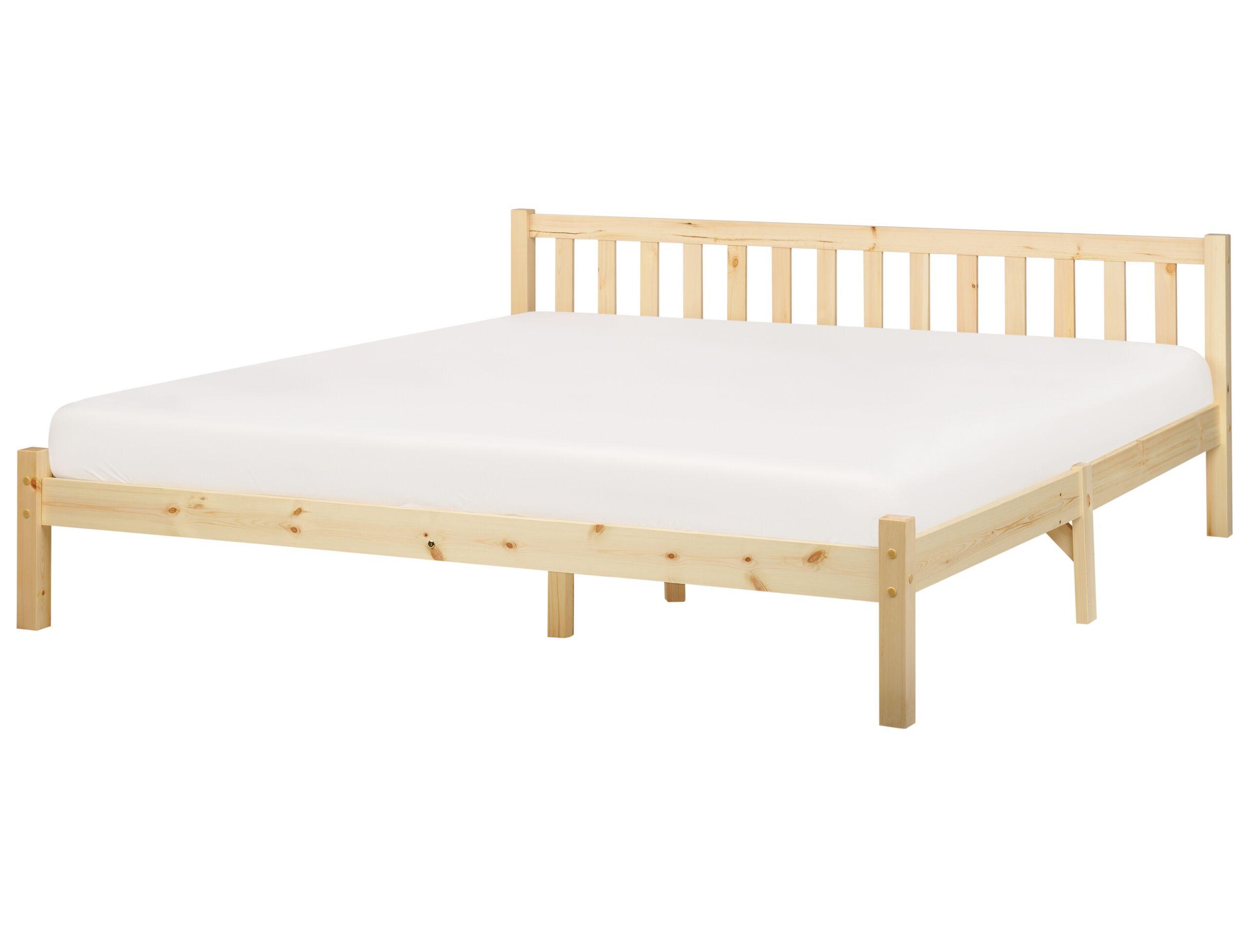 Beliani Letto con rete a doghe en Legno di pino Scandinavo FLORAC  