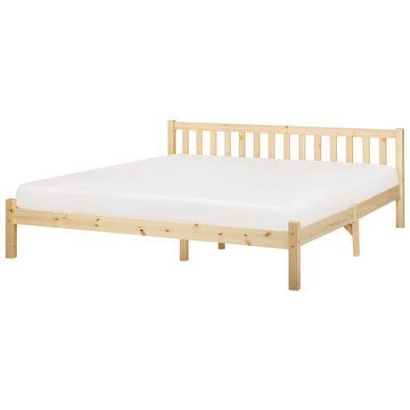 Beliani Letto con rete a doghe en Legno di pino Scandinavo FLORAC  