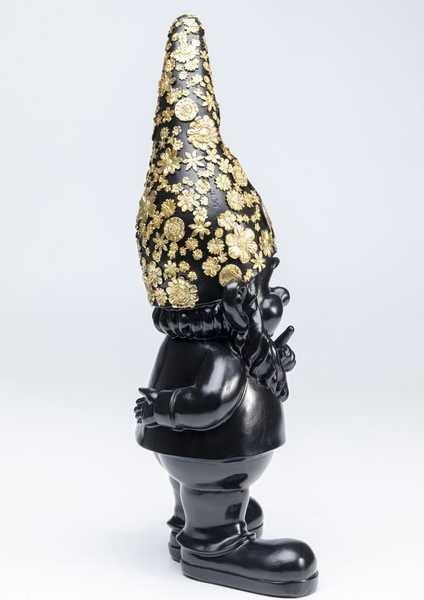 KARE Design Figurine déco nain debout or noir 46cm  