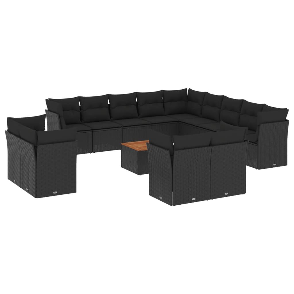 VidaXL set divano da giardino Polirattan  