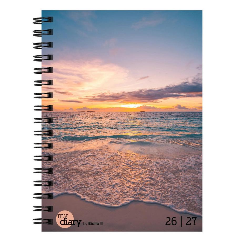 Biella Schüleragenda mydiary Wire-O 3½ Tage pro Seite, Sunset  