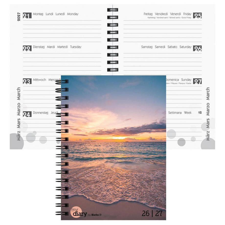 Schüleragenda mydiary Wire-O 3½ Tage pro Seite, Sunset