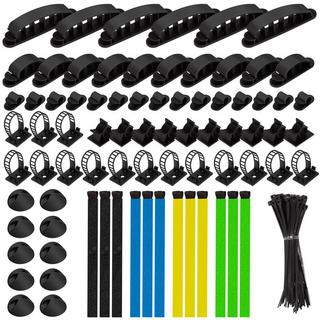 LogiLink  8-teiliges Kabelmanagement-Set, 128-teilig, verschiedene Farben 