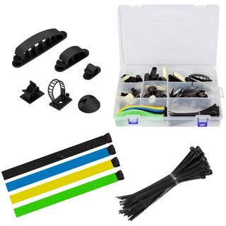 LogiLink  8-teiliges Kabelmanagement-Set, 128-teilig, verschiedene Farben 