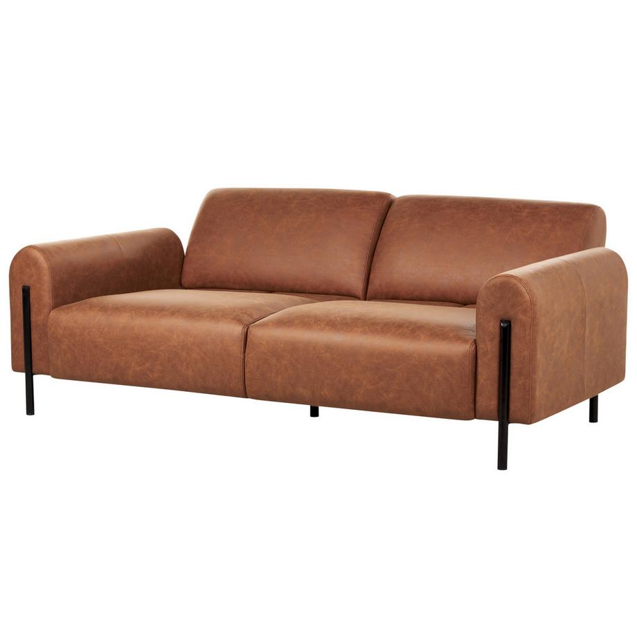 Beliani 3 Sitzer Sofa aus Stoff Retro ASKIM  