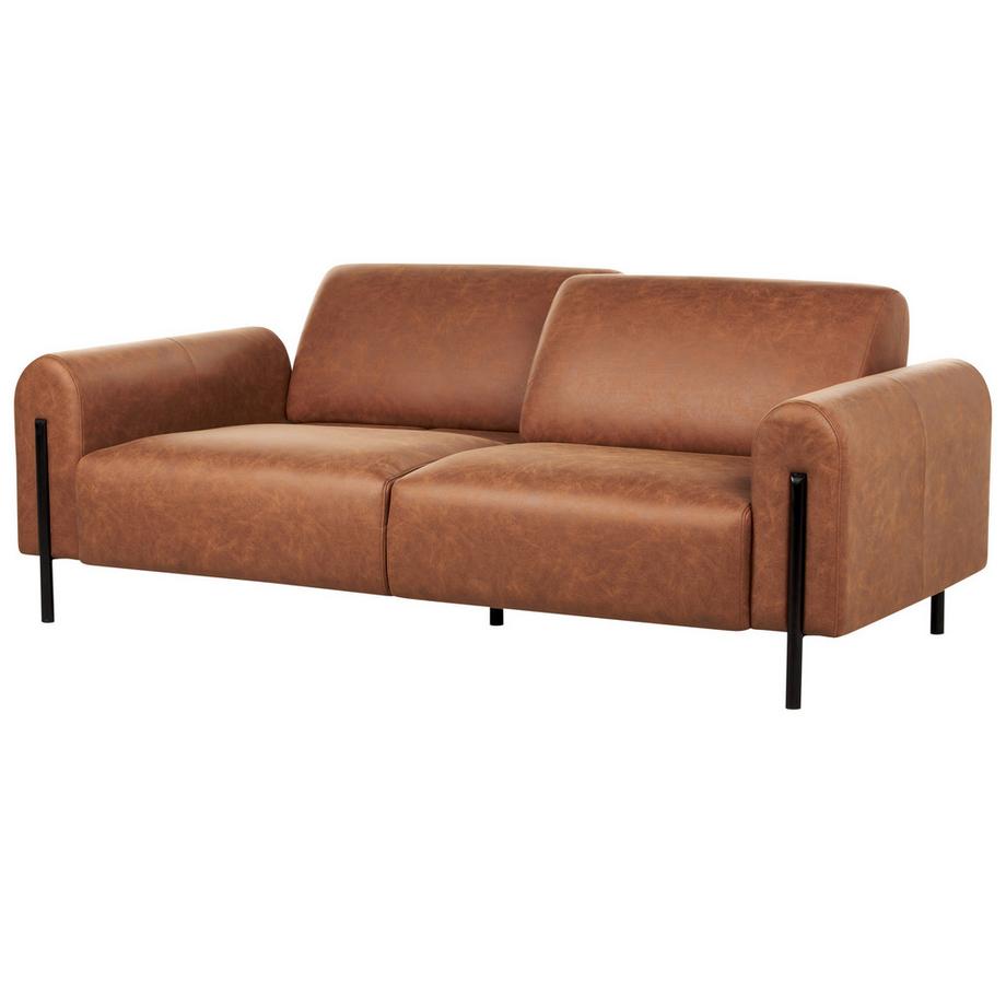 Beliani 3 Sitzer Sofa aus Stoff Retro ASKIM  