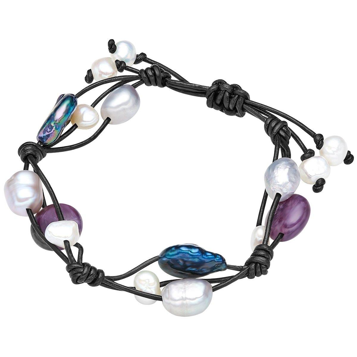 Valero Pearls  Leder-Armband 