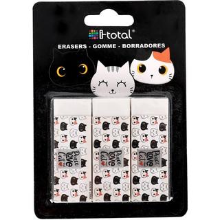 Roost ROOST Radiergummi Cat 3 pcs. 2.2x1.2x6.2cm  