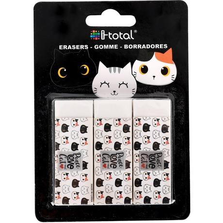 Roost ROOST Radiergummi Cat 3 pcs. 2.2x1.2x6.2cm  