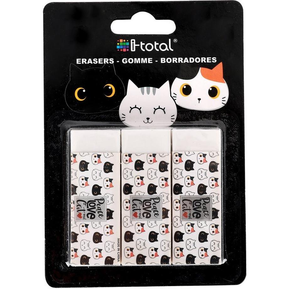 ROOST Radiergummi Cat 3 pcs. 2.2x1.2x6.2cm