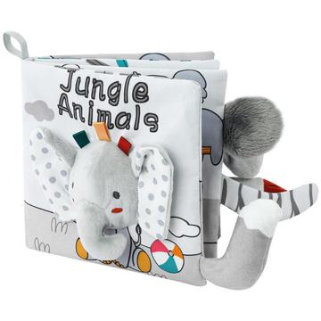 Livre d'images en tissu avec des animaux, livres en tissu pour le développement précoce des bébés, jouets d'apprentissage perceptif