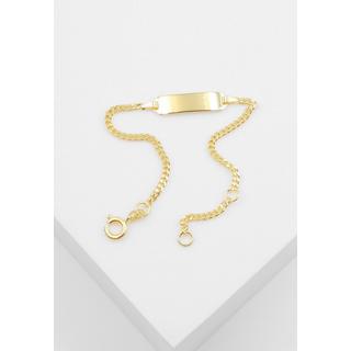 MUAU Schmuck  ID-Bracelet gourmette or jaune 585, 2.1mm, 14cm 