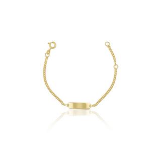 MUAU Schmuck  ID-Bracelet gourmette or jaune 585, 2.1mm, 14cm 