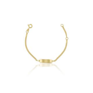 MUAU Schmuck  ID-Bracelet Panzer Gelbgold 585, 2.1mm, 14cm 