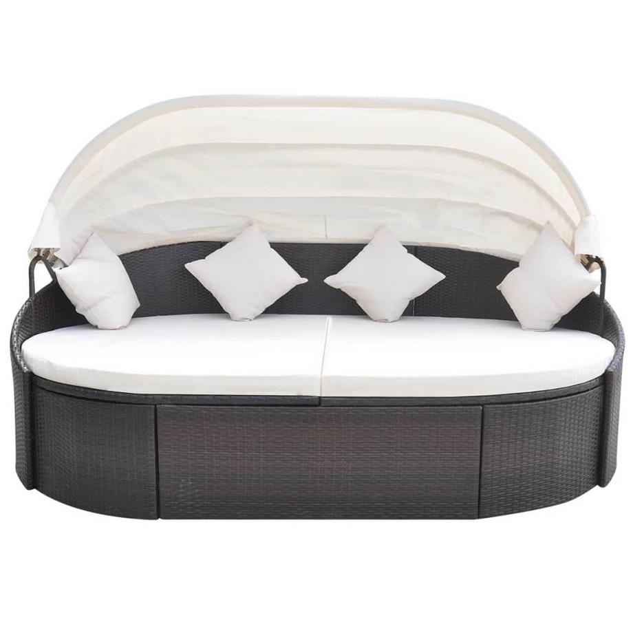 VidaXL sedia a sdraio Polirattan  