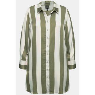 Ulla Popken  Camicia a righe con collo da camicia e maniche lunghe 