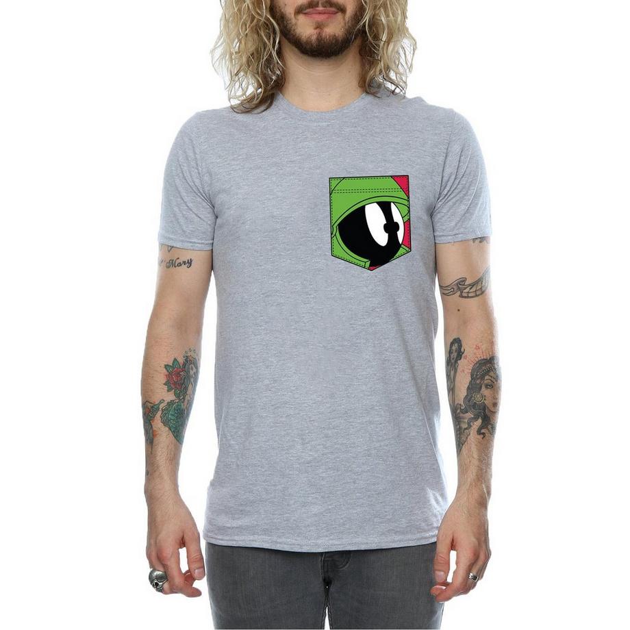 LOONEY TUNES Marvin the Martian T-Shirt à Poche  