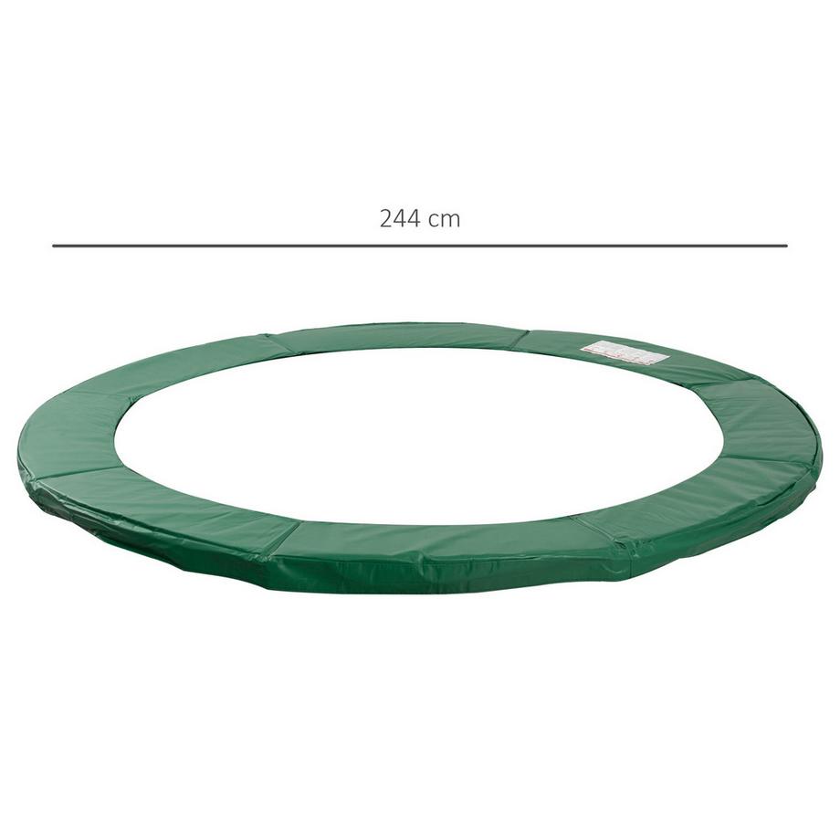 Northio  Randabdeckung Trampolin Zubehör, Ø 244 Cm, Witterungsbeständig, Pvc Pe, Grün 