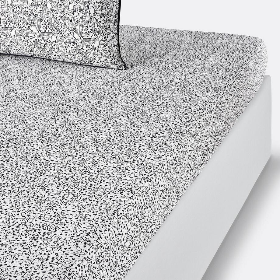 Drap-housse coton lavé