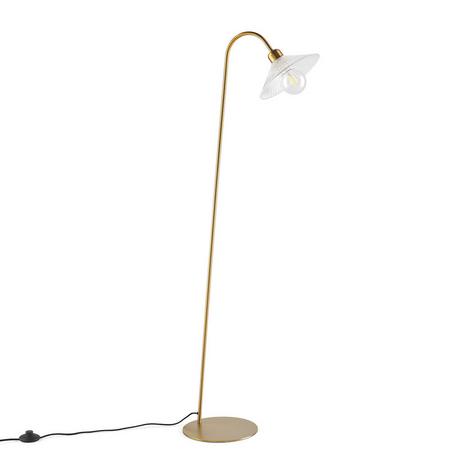 La Redoute Intérieurs Lampadaire laiton et verre strié  