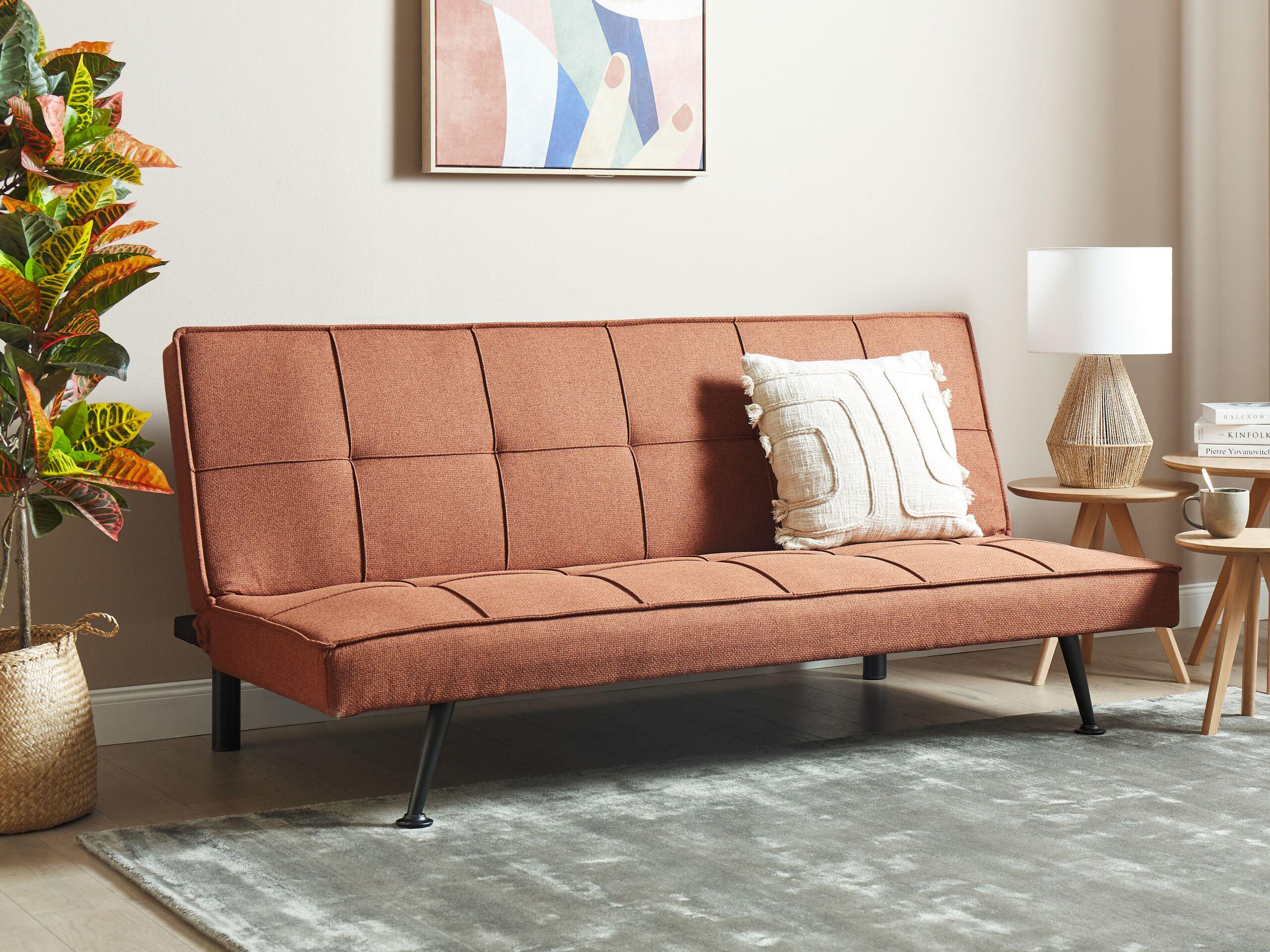 Beliani Schlafsofa aus Polyester Retro HASLE  